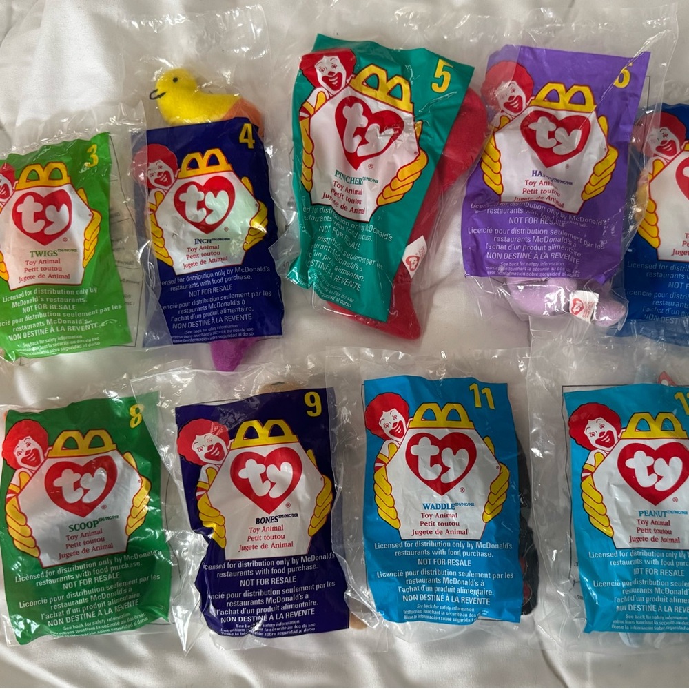 Ty Beanie Babies McDonald's Happy Meal Toys Set 1998 edition